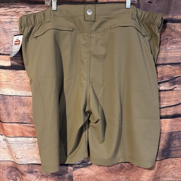 Wrangler Men's Outdoor Performance Side Elastic Utility Shorts Sz 48 Khaki UPF - Picture 2 of 6